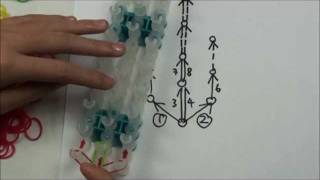 Lesson 10 quotRaindropsquot pattern Rainbow Loom® Bracelet [upl. by Tnirb717]