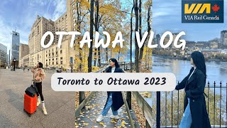 Toronto to Ottawa by VIA Rail  Dashain 2080 vlog  Nepali student in canada [upl. by Adyol]