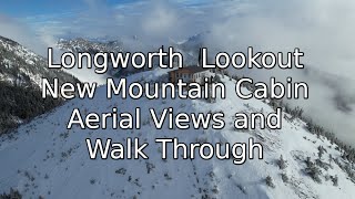 Beautiful Remote Mountain Cabin  Aerial Views Cabin Walk Through  North Central BC Canada [upl. by Nallac]