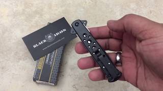 TF698BK Tac Force Folding Pocket Knife New Stiletto AO 1499 [upl. by Minnnie150]