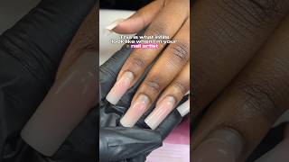 I got an infill 😍 nails nailicious nailtech nailinspo shortnails nailtechnician longnails [upl. by Selym]