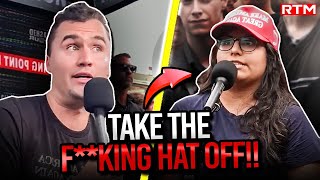 College Leftist With MAGA Hat CONFRONTS Charlie Kirk — INSTANT REGRET [upl. by Adlare]