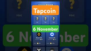 Tapcoin Combo 6 November  Tapcoin Bounty Combo  Tapcoin Today Combo  Tapcoin Daily Combo tapcoin [upl. by Wallache]