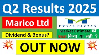 MARICO Q2 results 2025  MARICO results today  MARICO Share News  MARICO Share latest news [upl. by Neau]