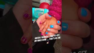 💅🏼 Gel Nails On Me and My Daughter AT HOME 🏡 shorts gelmoment gelnails [upl. by Eeryn]