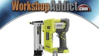 Ryobi AirStrike One 18 guage Narrow Crown Stapler Review [upl. by Olympie]