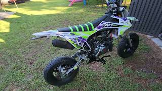 tao tao dbx1 140cc chinese dirt bike with 12quot mag wheels [upl. by Ahsilaf]