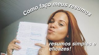 Como fazer um resumo simples e eficaz [upl. by Lilhak]