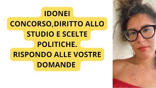 Graduatoria per IDONEI Ore diritto allo studio Rispondo alle vostre DOMANDE [upl. by Burbank430]