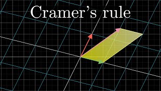 Cramers rule explained geometrically  Chapter 12 Essence of linear algebra [upl. by Crista74]