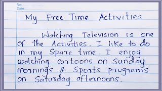 My free time Activities  leisure time Activities  Niftys English [upl. by Suilenroc]