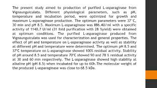 Anticancer Activity of L Asparaginase Produced from Vigna Unguiculata WSR 51 1 12 [upl. by Woolley]