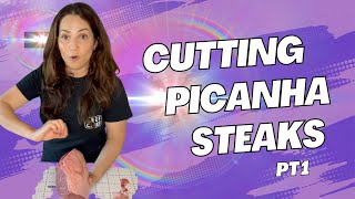 How to cut picanha steaks from a whole top sirloin cap [upl. by Sihtam]