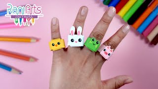 ANILLOS DE ORIGAMI con forma de ANIMALES  DIY  origami fáci paso a paso [upl. by Walczak188]