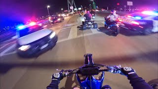 Crazy Police Chase On Dirt Bikes COPS BLOCK OFF HIGHWAY [upl. by Lorri]