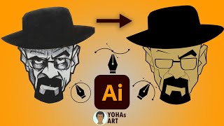 Tracing Breaking Bad Chemist sketch adobeillustrator tracing photoshop breakingbadseries [upl. by Ferwerda460]