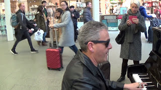 Swanee River Boogie at St Pancras Station Dr K [upl. by Dulsea952]