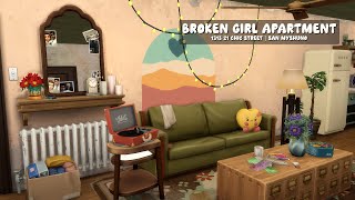 Broken Girl Apartment ❤️‍🩹  The Sims 4 Lovestruck  Stop Motion Build  No CC [upl. by Harden]