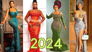 African Lace Dress Styles for Weddings  Latest Lace Asoebi Styles for Wedding 2024 [upl. by Louise]