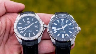 TAG Heuer Aqaracer Calibre 5 WAY211A vs WAY2110 4K [upl. by Lletnahc]