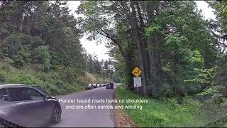 Driving on Pender Island BC from Otter Bay Ferry Terminal to Community Hall  ihikebccom [upl. by Oremodlab597]