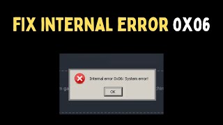 How To Fix Internal Error 0x06 System error On Windows 11 [upl. by Sydney]