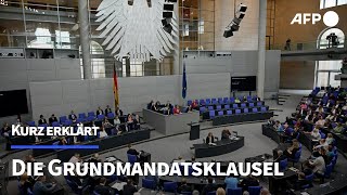 Kurz erklärt Die Grundmandatsklausel  AFP [upl. by Arocat]