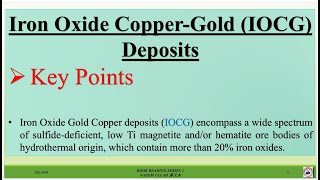 Keep Points IOCG Iron Oxide Copper Gold Deposits education geology Economic Geology [upl. by Rihana]