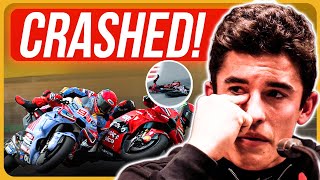 Marc Marquez And Francesco Bagnaia CRASHED In MotoGP Portimao 2024  MotoGP 2024 [upl. by Hubing]