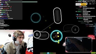 xQc Reacts to The 1 Osu Player Full Combos INSANE Map [upl. by Abla]