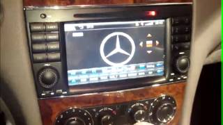 Mercedes CLK cambio de radio y mejora de sonido Sustitución de pantalla [upl. by Aridni]