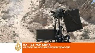 Libya rebels make weapons from scraps [upl. by Hinch]