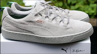 Puma X Big Sean Suede AshAsh Review amp How To Style Puma Suede [upl. by Myrah]