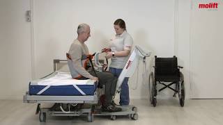 Molift QuickRaiser 205  How to transfer from a bed to a wheelchair [upl. by Naic]