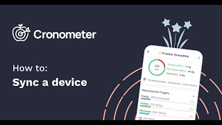 How To Sync A Device With Cronometer [upl. by Omor839]