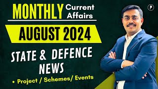 State amp Defence News  August 2024  Monthly Current Affairs 2024 by Parcham [upl. by Boyer610]