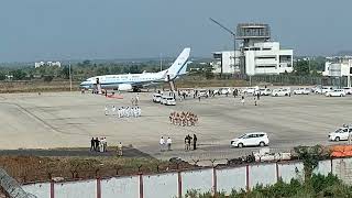 president movement at dumna airport dumna jabalpur airport [upl. by Atrim]