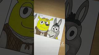 Shrek amp Donkey in 4 Cartoon Styles Part 3 shorts shrek bluey [upl. by Alleira]