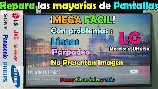 Como reparar las mayorías de pantallas cuando parpadea en esta ocasión es un LG Modelo 65UH6150 [upl. by Aivull]