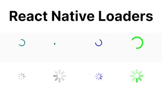 How to Create Loader in React Native  React Native ActivityIndicator [upl. by Maryjo589]