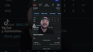 The bengals demolish the Giants in Primetime nfl giants bengals [upl. by Kerrin475]