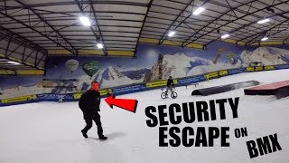 SECURITY ESCAPE SNEAKING ON TO A SKI SLOPE [upl. by Maretz]