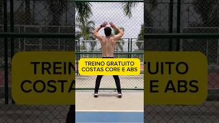 Treino gratuito de calistenia para as costas core e abdominal abs core barrafixa [upl. by Nwahsat]