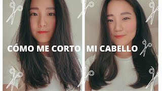 CÃ“MO CORTAR EL CABELLO EN CAPAS TU MISMA  Ana la Coreana [upl. by Broddy]