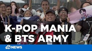 BTS Army celebrates Love Yourself concert in Oakland [upl. by Eelame65]