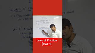 Laws Of Friction Part 1 ll Friction ll For Class 11th NEET and JEE in Shorts [upl. by Adnilrem]