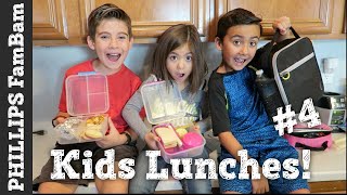 KIDS SCHOOL LUNCH IDEAS 4  KIDS PACKING THEIR OWN LUNCHES  PHILLIPS FamBam Vlogs [upl. by Dunston]