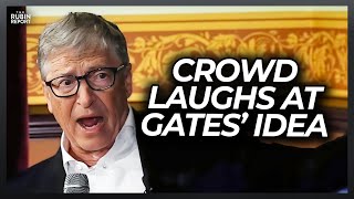 Crowd Laughs When Bill Gates Explains Bizarre Plan to Fight Climate Change [upl. by Adlesirc]