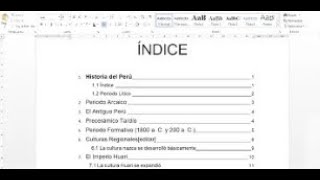 como hacer un indice en word automatico rápido [upl. by Dolph]