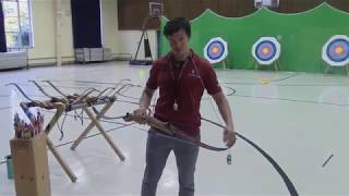 How to String and Unstring a Recurve Bow  On the Mark Archery [upl. by Kcim]